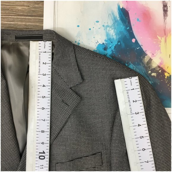 Arnold Brant Mens Blazer Sport Coat Casual‎ Jacket Size 44R Wool Bamboo Suit - Picture 12 of 13